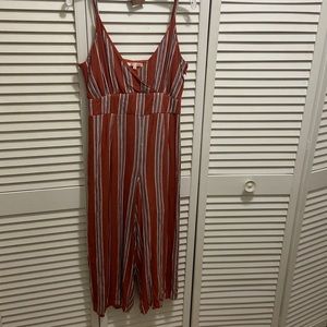 PacSun Orange striped cropped jumper size Small